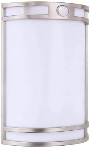 CLOUDY BAY Indoor/Outdoor Motion Sensor LED Wall Light,120V 15W 1000LM Porch Light,3000K/4000K/5000K Selectable,Wet Location,Brushed Nickel
