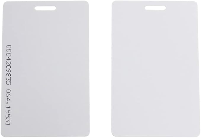 100 PCS 125KHz RFID Proximity ID Cards with Slot Hole Punch Key Token Tag Card for Entry Access Control System for Electronic Door Cabinet Lock EM4100 TK4100 Read-Only