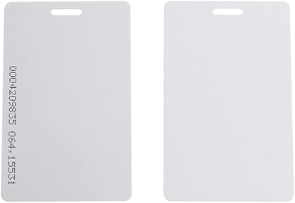100 PCS 125KHz RFID Proximity ID Cards with Slot Hole Punch Key Token Tag Card for Entry Access Control System for Electronic Door Cabinet Lock EM4100 TK4100 Read-Only
