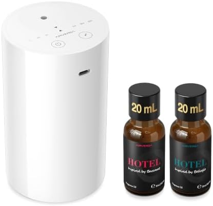 Airversa AN8 Waterless Essential Oil Diffuser Starter Kit, White