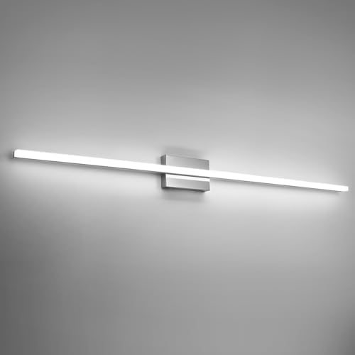 Combuh Bathroom Vanity Light Fixtures Above Mirror, Modern Wall Lamp Chrome