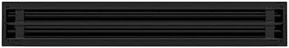 BUILDMART - 24x4 Modern AC Vent Cover - Decorative Black Air Vent - Standard Linear Slot Diffuser - Register Grille for Ceiling, Walls & Floors - Texas Buildmart