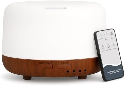 SPLITSKY 300ml Essential Oil Diffuser with Remote Control and 2 Mist Modes