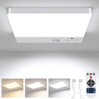 BrizLabs Rechargeable LED Ceiling Light 1 Pack, USB-C & Motion Sensor