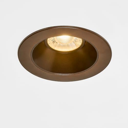 Maxxima 4" Anti-Glare LED Downlight Canless, 1000 Lumens, 5 CCT, Bronze