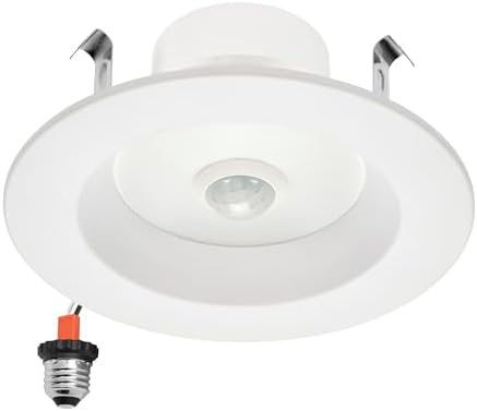 Maxxima 4 in. Retrofit LED PIR Motion Sensor Downlight, 1000 Lumens, 5 CCT