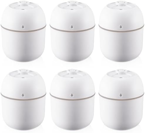 Hortsun 6 Pcs Mini Humidifiers, 220ml Humidifier for Plant,White