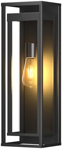 20in Extra Large Outdoor Wall Sconce Black Modern Exterior Lighting Fixture