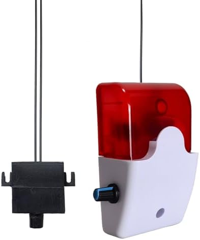 Aquarium Lack Water Alarm,AC 110V Low Water Level Alarm Detector, Small Sensor, for Fish Tank,Pond,Sump Pump,with 110dB and LED Indicator,10ft Cord,LW01