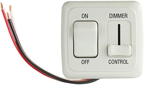 JR Products 15205 White LED Dimmer On/Off Switch