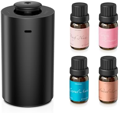 Airversa ANX Waterless Essential Oil Diffuser Starter Kit, Black