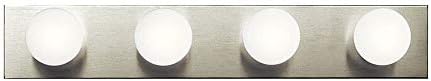 Kichler Linear Bath 4-Light Bathroom Vanity Light, Brushed Nickel