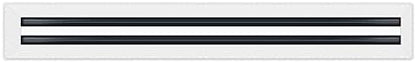 BUILDMART - 30x4 MUD-in Air Vent Cover - Drywall MUD in White Air Vent - MUD Linear Slot Diffuser - Register Grille for Ceiling and Walls - Texas Buildmart