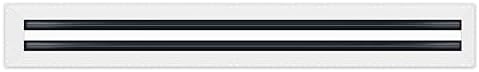 BUILDMART - 30x4 MUD-in Air Vent Cover - Drywall MUD in White Air Vent - MUD Linear Slot Diffuser - Register Grille for Ceiling and Walls - Texas Buildmart
