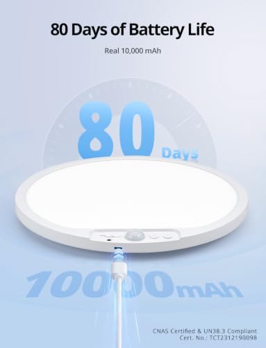Combuh Wireless Shower Light Waterproof Battery Ceiling Lamp with Remote