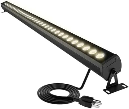 40″ LED Wall Washer Light Bar, 4000K Neutral White 36W Outdoor Light, IP65 120V AC Plug-in LED Flood Bar with 360° Adjustable Mount Brackets for Wall Wash Lighting, Landscape Uplighting