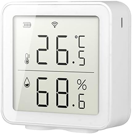Tuya Wireless Temperature Sensor for Home Automation and Smart Scenes, Compatible with Alexa