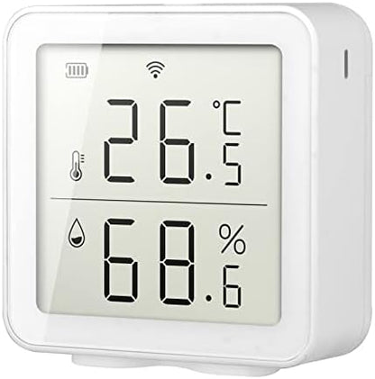 Tuya Wireless Temperature Sensor for Home Automation and Smart Scenes, Compatible with Alexa