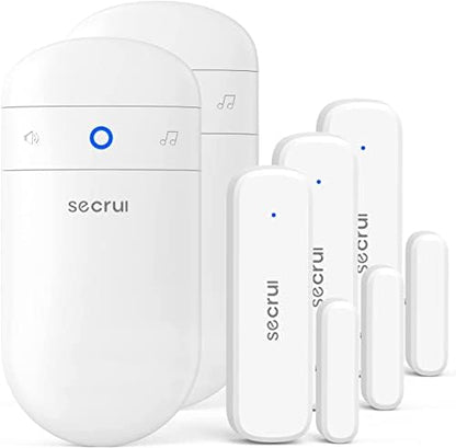 Door Chime, Door Alarms When Opened for Home/Business Office/Bedroom Entering, 3-Sensor + 2-Receiver with 500FT Wireless Range,58 Chimes,5-Volume Level, Entry Alert for Kids/Toddler/Dementia Safety