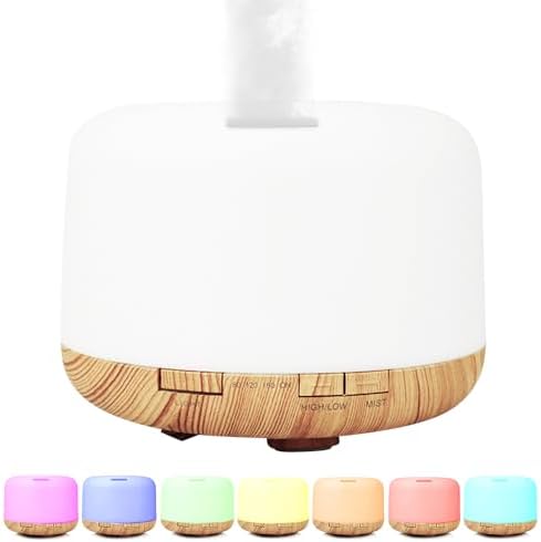 Essential Oil Diffuser, Ultrasonic Humidifier with LED Light