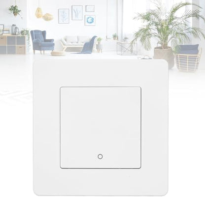 1 Way Smart Scene Switch Timing Controller Remote Control AC 100-240V for Light Curtain Grey Compatible with Smart Home Systems (White)