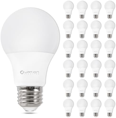 A19 Neutral White 4000K LED Light Bulbs, 60 Watt Equivalent, Non-Dimmable