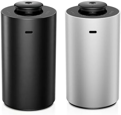 Airversa 2 Pack ANX Waterless Diffuser for Essential Oil, Black + Silver