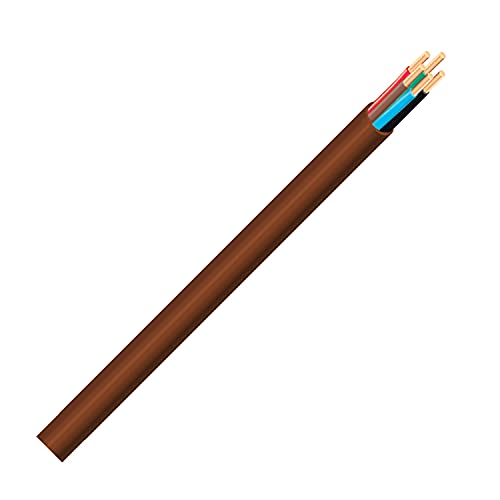 Thermostat Wire 18/6 18 Gauge 6 Conductor ETL 18-6 25 Feet Brown (18-6 Brown, 25Feet（7.5 Meter）)