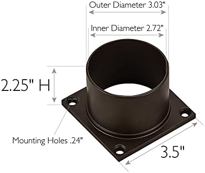Design House Outdoor Light Pier Base, Bronze