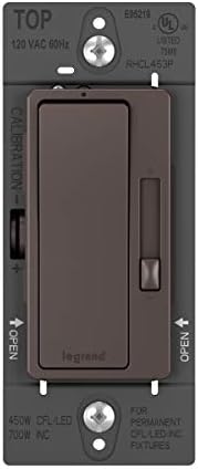 Legrand Radiant 450W LED Dimmer Light Switch 3-Way Rocker Dark Bronze 1Pack
