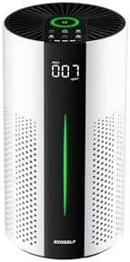 ECOSELF Air Purifiers for Home, Air Purifiers for Bedroom 360° Air Intake, HEPA Air Purifier, Air Cleaner for Smoke