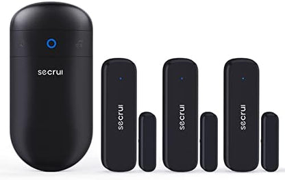 Door Chime When Door Opens, Door Opened Alarm 3-Sensor 1-Receiver, Black