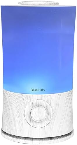 BlueHills Premium 2000 ML XL Essential Oil Diffuser Large White Wood Grain