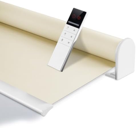 ZSHINE Motorized Blackout Roller Shades Remote Control Rechargeable(82010J)