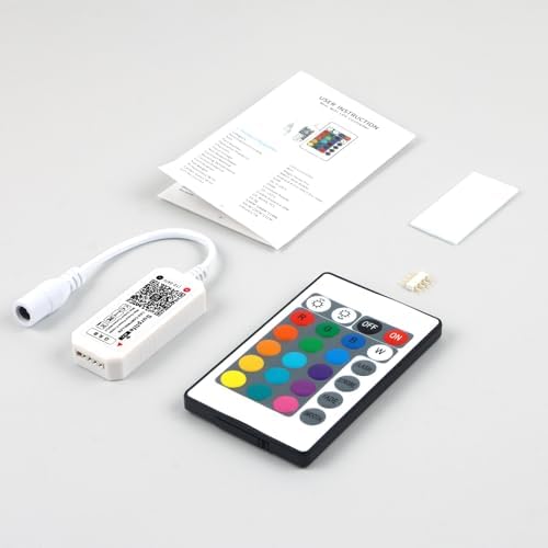 Smart WiFi RGB LED Light Strip Remote Controller, 24 Key RF Wireless Remote