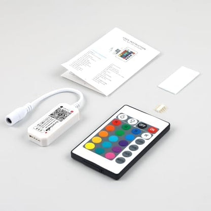 Smart WiFi RGB LED Light Strip Remote Controller, 24 Key RF Wireless Remote