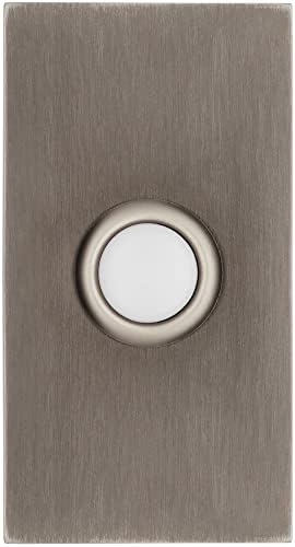 Baldwin 4863 3" x 1-1/2" Illuminated Rectangular Door Bell from the Estate Collection - Lifetime Polished Brass