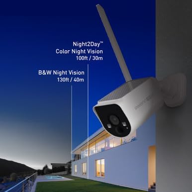 Swann MaxRanger4K Wireless Solar Security Add-On Camera, 4K UHD, 2000ft Long Range Wi-Fi HaLow, Color Night Vision,True Detect Alerts,2-Way Audio,Weatherproof,No Monthly Fee-SWNVW-MAXV2CAM