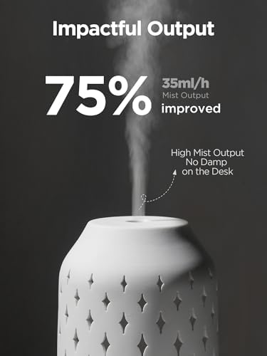 InnoGear 150ml Ceramic Essential Oil Diffusers for Home Humifidier, White