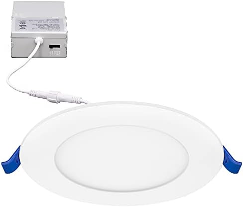 Maxxima 4" Ultra Thin Recessed LED Downlight, 650 Lumens, 5 CCT, 12-Pack