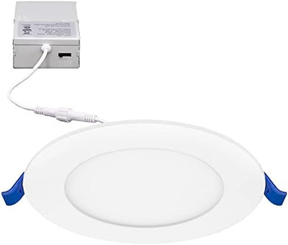Maxxima 4" Ultra Thin Recessed LED Downlight, 650 Lumens, 5 CCT, 12-Pack