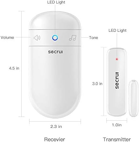 Door Chime When Door Opens, Door Opened Alarm for Home, 2-Sensor 1-Receiver