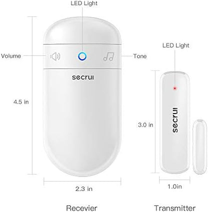 Door Chime When Door Opens, Door Opened Alarm for Home, 2-Sensor 1-Receiver