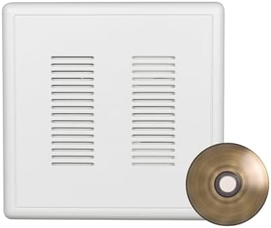 PrimeChime Plus 2 Electric Doorbell Kit - Doorbells for Home - Includes Selectable Ring Chimes - Stucco Button, Antique Brass - NICOR Lighting
