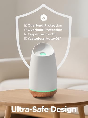 InnoGear 150ml Ceramic Essential Oil Diffuser, Diffusers for Home, White