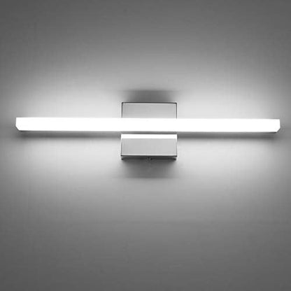 Combuh Modern Vanity Light Above Mirror, LED Wall Lamp for Bathroom Chrome