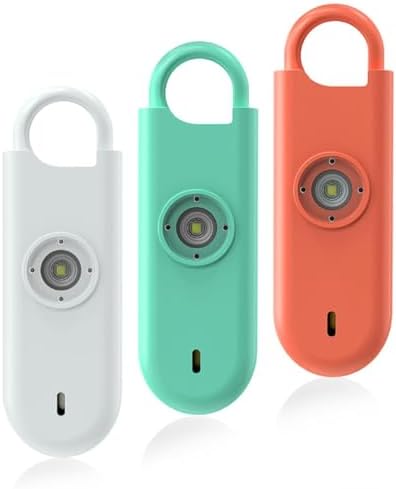 Fauxomor 140dB Personal Safety Alarm for Women 3pack Self Defense Keychain
