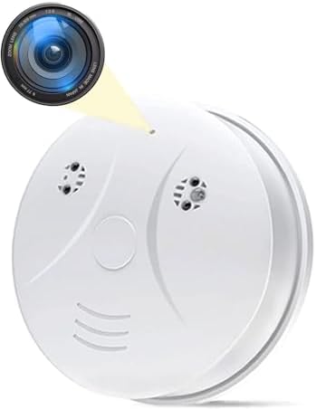 1080P HD Video Wireless Camera Smoke Detector Hidden Camera for Home Security with App Control & Motion Detection, WiFi Indoor Security Camera with Night Vision for Office, Pet, Garage, Shop