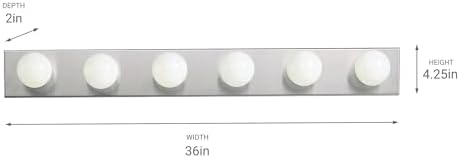 Kichler 6-Light Bathroom Vanity Light, Brushed Nickel