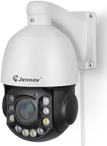Jennov 6MP PoE IP Camera Outdoor with Pan Tilt 20X Optical Zoom